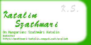 katalin szathmari business card